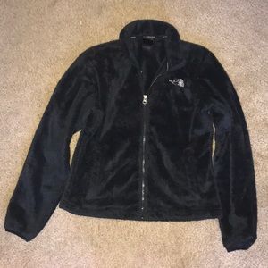 North Face black soft and fuzzy women’s jacket